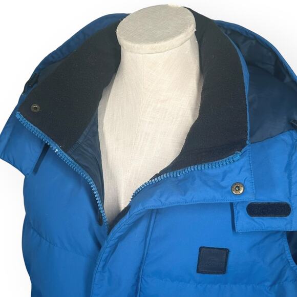 LACOSTE Blue Hooded Puffer Vest Insulated Down Feather Filled Gorpcore Warm Cozy - Picture 4 of 13